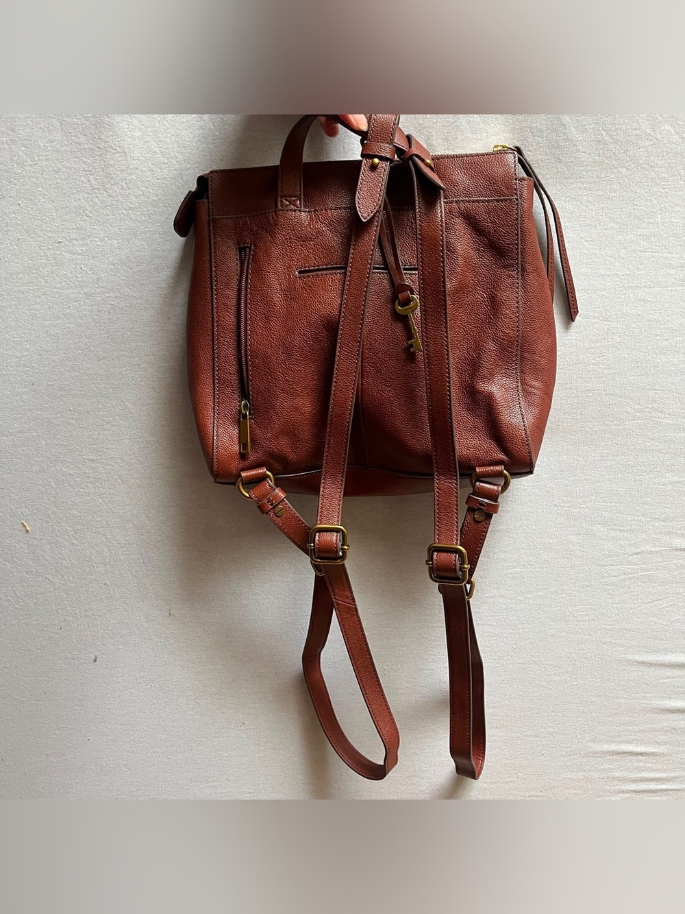 Fossil Women's Parker Convertible Small Backpack (Brown)